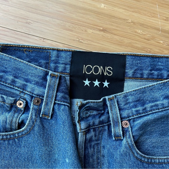 ICONS Objects of Devotion x LEVI'S Vintage 501 Jeans Size 28 Distressed Patches - Picture 11 of 13